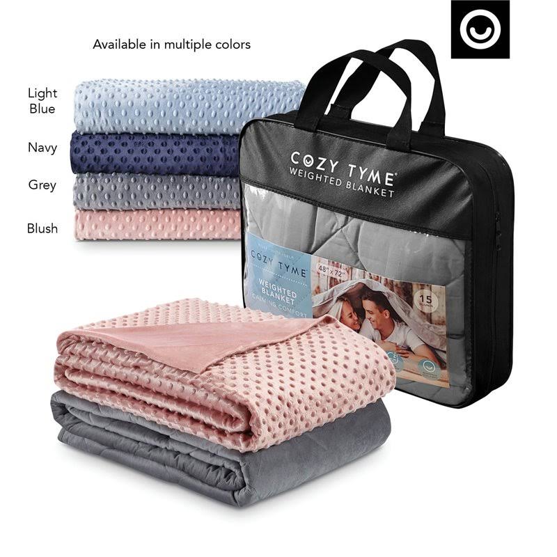 72 x 80 in. Blush Weighted Blanket - 25 lbs F746470