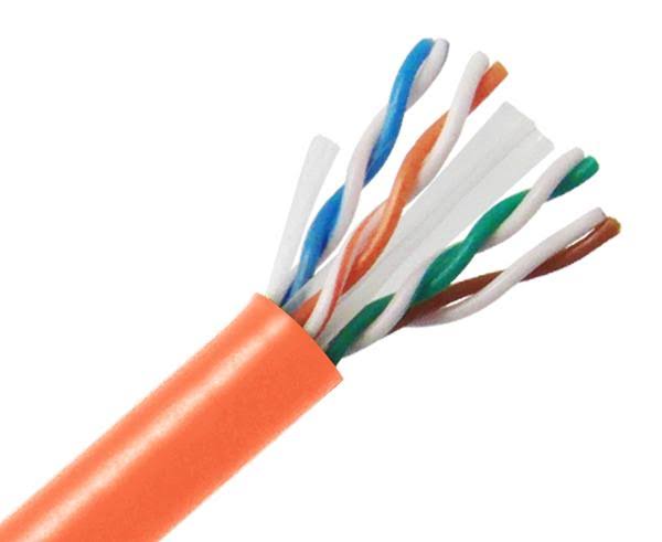 Cat6 Bulk Riser Ethernet Cable, CMR UL Listed Solid Copper UTP, 23 AWG 1000ft Orange L322214
