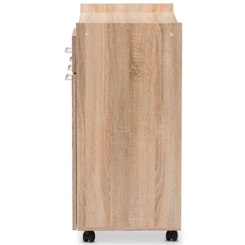 Light Oak and White Kitchen Cabinet P966