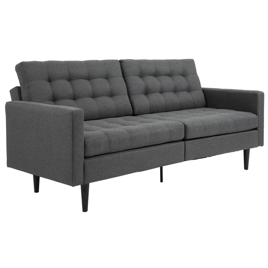 Grey Linen Fabric Convertible Sofa Bed B8057