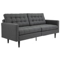 Grey Linen Fabric Convertible Sofa Bed B8057