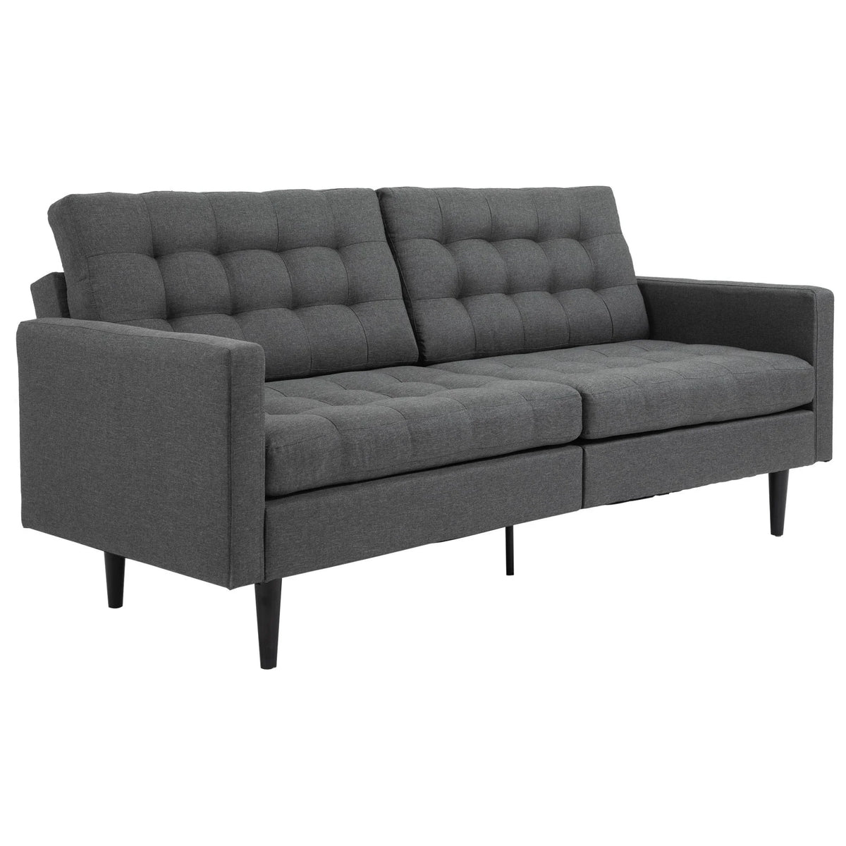 Grey Linen Fabric Convertible Sofa Bed B8057