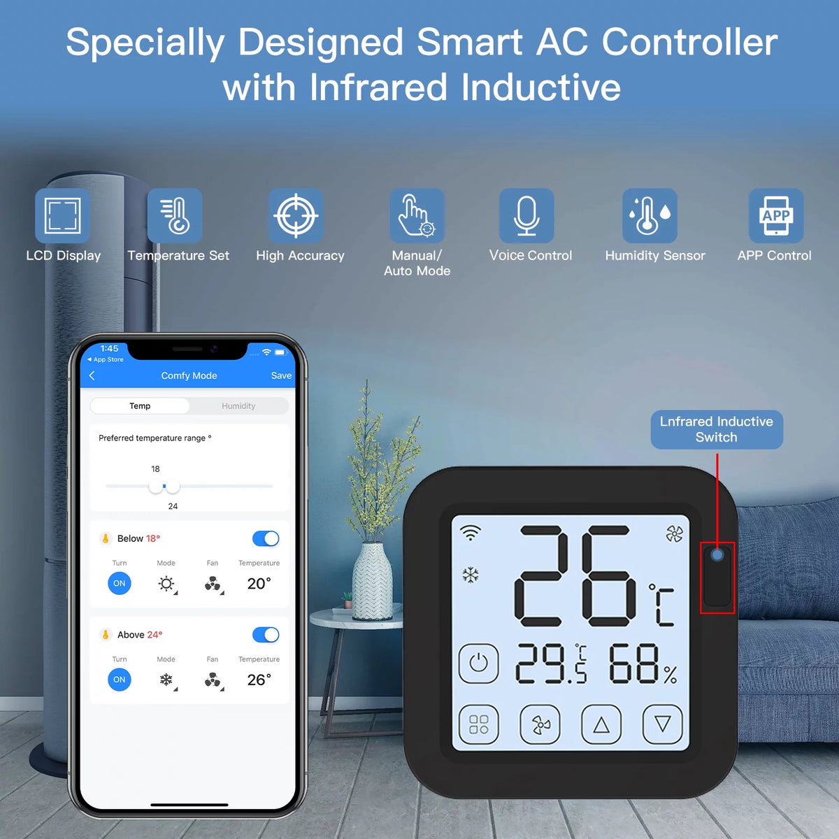 Wifi IR Air Conditioner Controller with LCD Display G4404