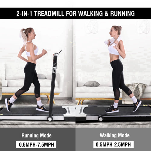2 in 1 Folding Treadmill 2.25 HP Under Desk Treadmill C297