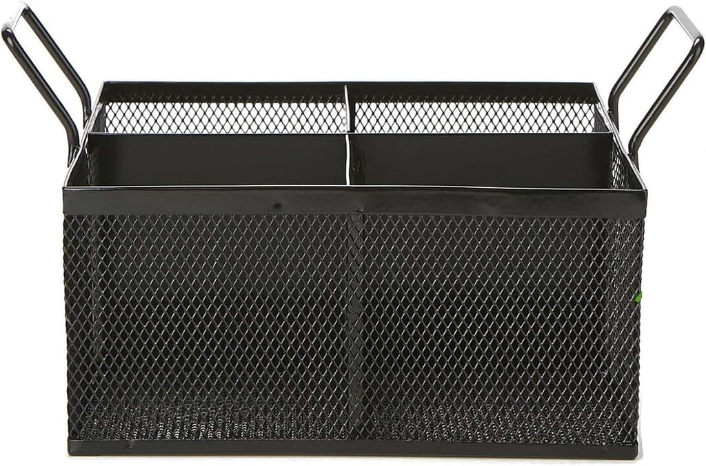 Black Metal Mesh Storage Caddy M76356