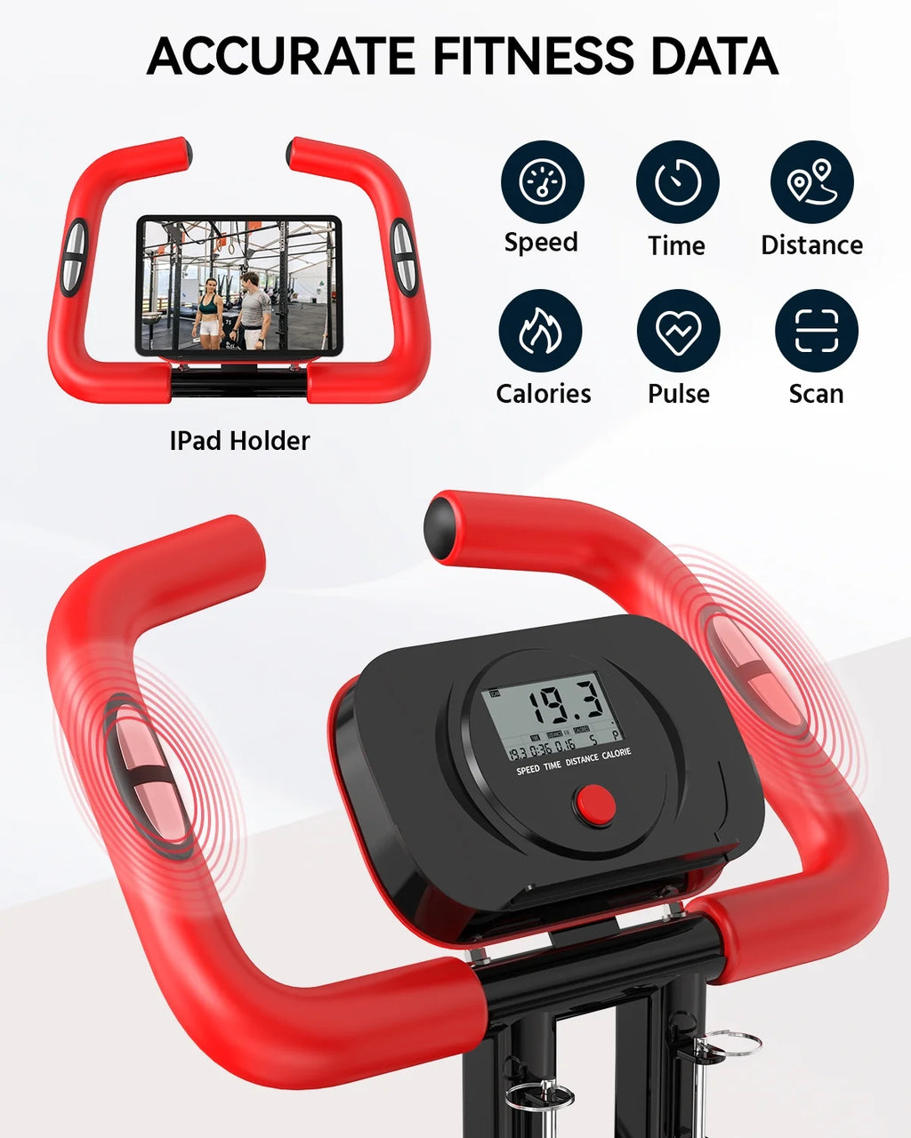 3in1 Foldable Exercise Bike Indoor Cycling Bike Magnetic Stationary Bike 300lb X113527